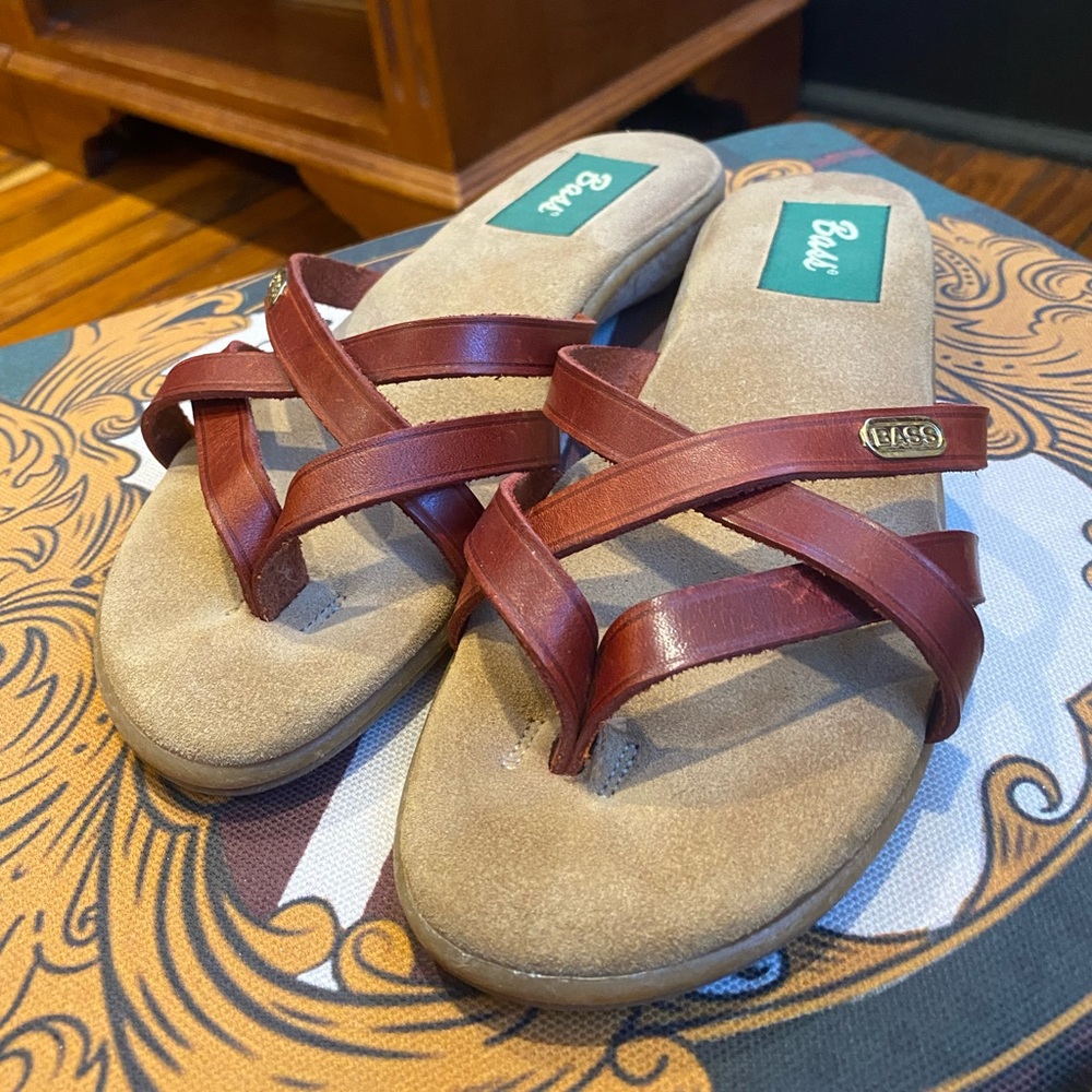 BASS Leather Strap Sandals